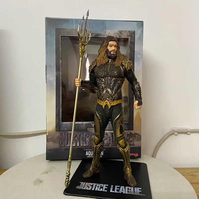 ARTFX Aquaman Action Figure Flash Cyborg Wonder Woman Marvel Bruce Wayne Batman Figurine Collectible Model Toys Boyfriends Gifts