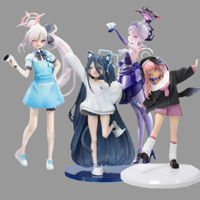 Anime Blue Archive Action Figures Shimoe Koharu Sorasaki Hina Mutsuki Tendou Arisu Figurine PVC Collection Model Ornament Toys