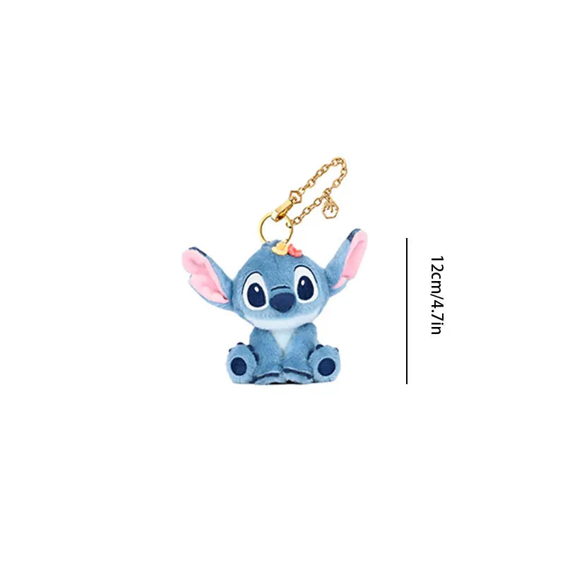 Disney Stitch Plush Toy Anime Doll keyring Cartoon & Cute Children's Toys Backpack Pendant valentines Gift