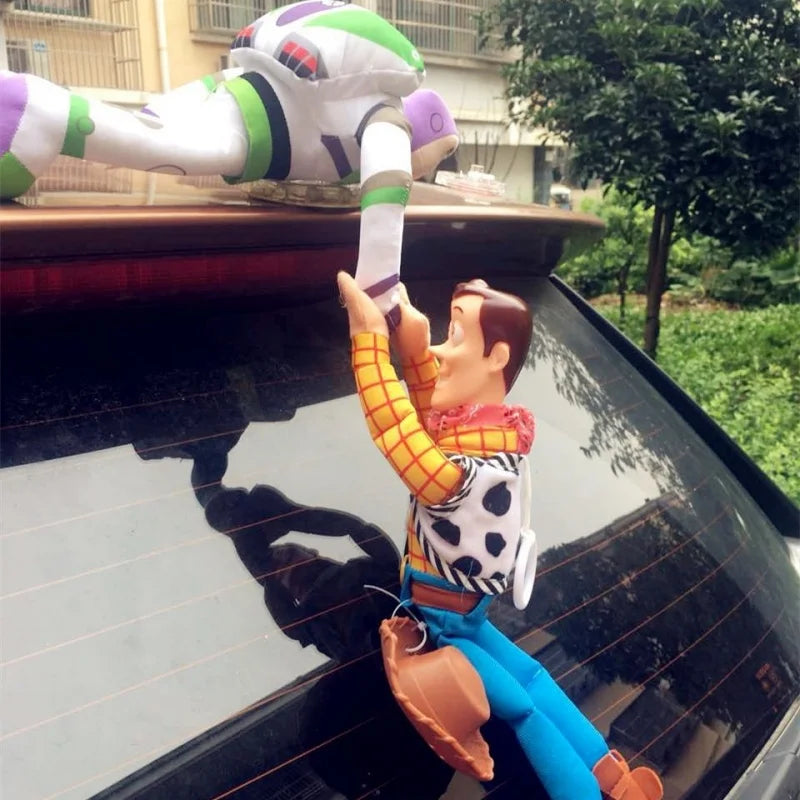 Toy Story Sherif Woody Buzz Lightyear Car Dolls Plush Toys Outside Hang Toy Cute Auto Accessories Car Decoration 25/35/45CM