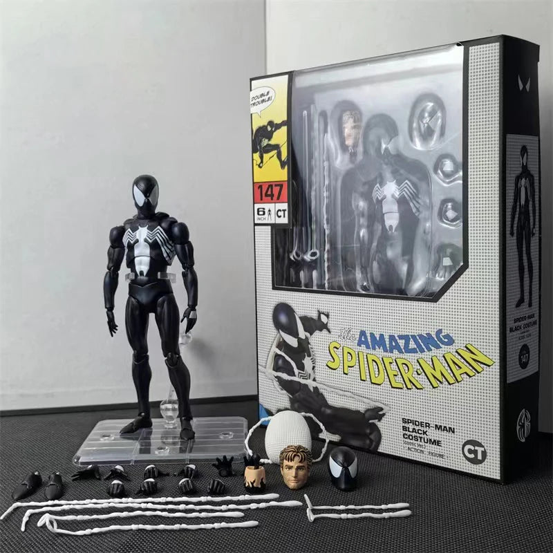 New Ct Toys Spiderman Mafex 001 Peter Parker Andrew Garfield The Amazing Spider-Man Shf Anime Action Figure Figurine Model Toys
