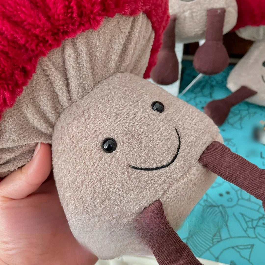 Jellycat With Tags Jellycat Fun Mushroom Soothing Plush Toy Companion Cute Pendant Doll Girl Birthday Holiday Gift Stuffed