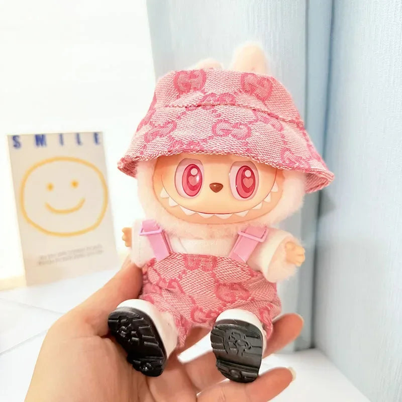 Anime Labubu Doll Clothes Fashion Overalls Labubu Idol V1 V2 Dolls Clothing Accessories 15/17cm Plush Doll Universal In stock