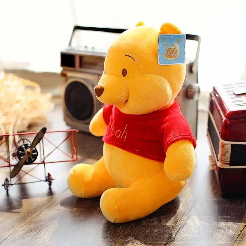 Disney Winnie The Pooh Plush Doll Toy Cartoon Prone Posture Winnie Pooh Bear Soft Stuffed Toy Pillow Kids Xmas Birthday Gifts
