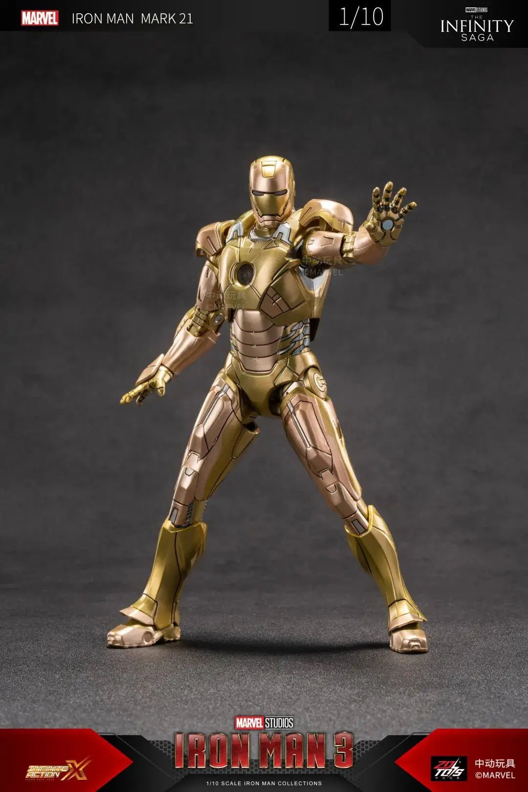 ZD Toys Iron Man Series Blacklash Figures 1/10 MK33 MK39 MK17 MK21Action Figurines Movie Statue Model Adult Collect Gift