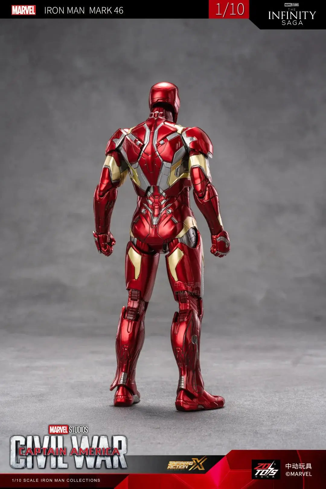 ZD Original Iron Man MK30 Blue Steel 1/10 Iron Patriot MK3 Marvel legends War Machine 10th Anniversary Action Figure Model Gift
