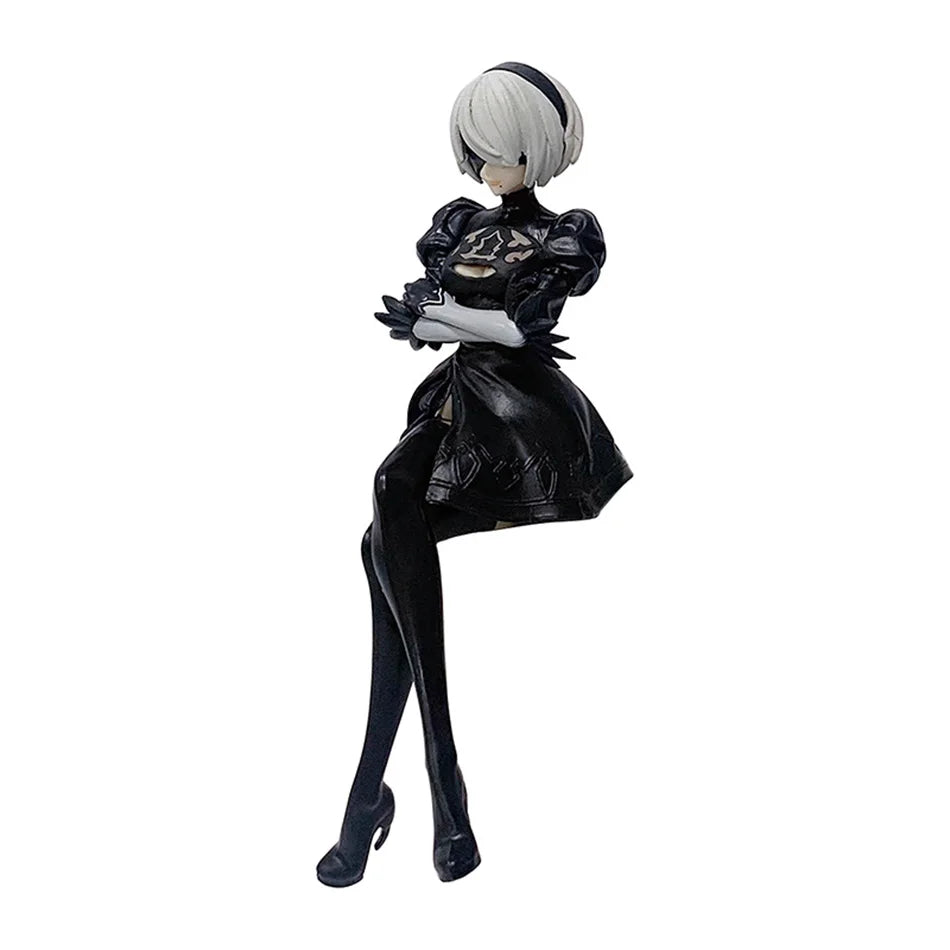 15Cm Anime  Nier:automata Ver1.1A 2B Yorha No. 2 Type B Premium Chokonose Figure PVC Model Collectible Toys