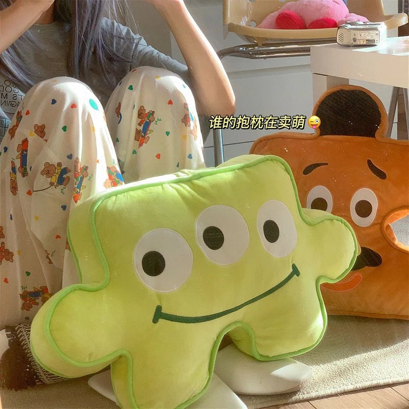 Toy Story Puzzle Plushies Buzz Lightyear Woody Alien Stuffed Anime Throw Pillow Back Cushion Sofa Bed Home Decor Birthday Gifts