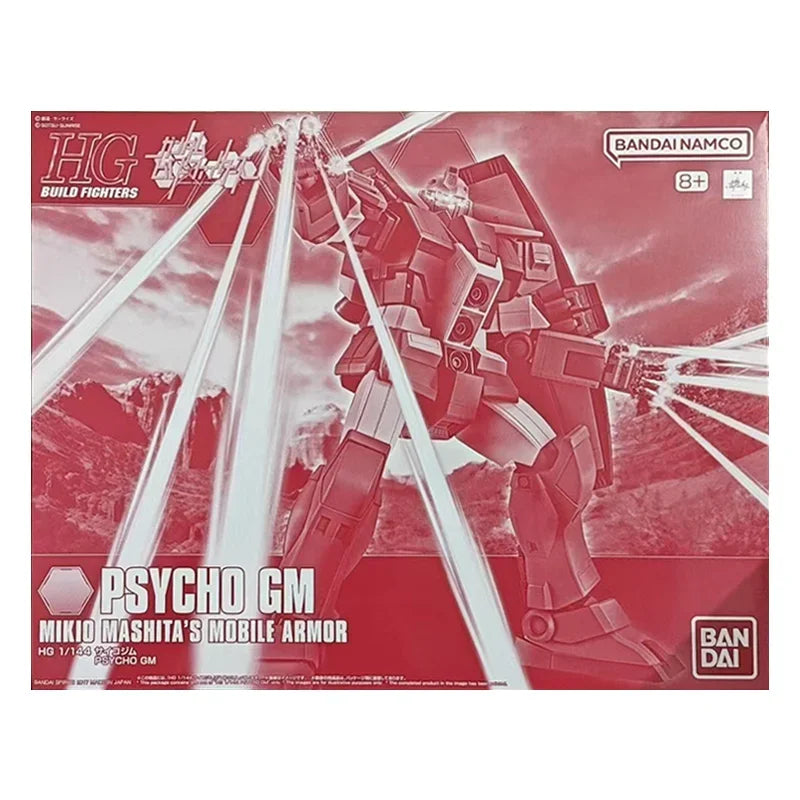 Bandai PB HG 1/144 Psycho Gm 20Cm Anime Original Action Figure Assemble Gundam Model Children's Toy Birthday Gift Collection