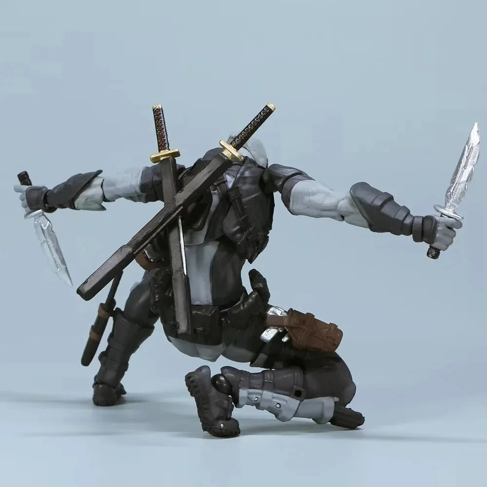 AMAZING YAMAGUCHI Deadpool 2.0 Grey Action Figure Mutants Joint Movable KAIYODO Wade SHF Model Movie Toys for Kids Gift