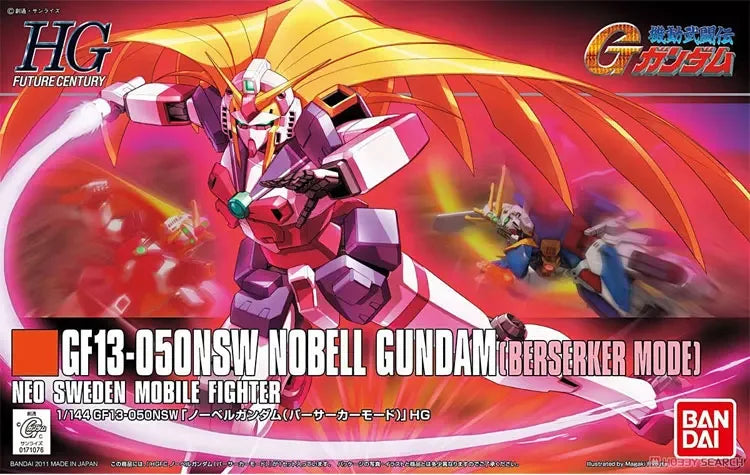 Bandai Original GUNDAM Anime HGUC 1/144 GF13-050NSW NOBELL GUNDAM BERSERKER MOOE Action Figure Toys Model Gifts For Children