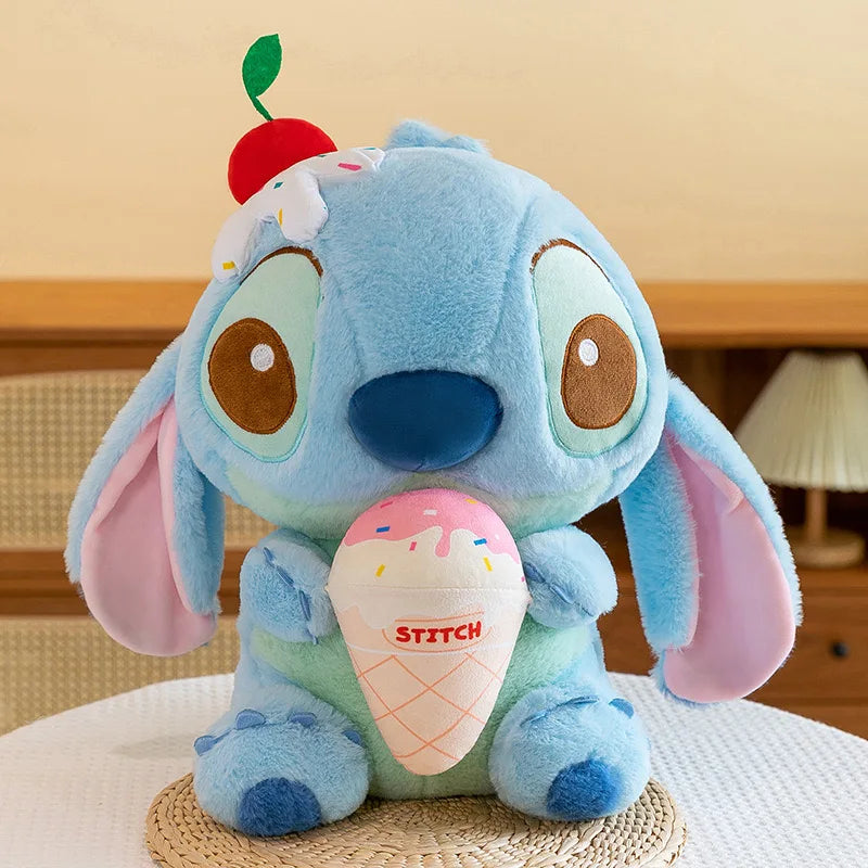 28cm Disney Stitch Ice Cream Soft Toys Cute Plush Doll Cartoon Doll Kawaii Plushie Toys Children Birthday Christmas Gift