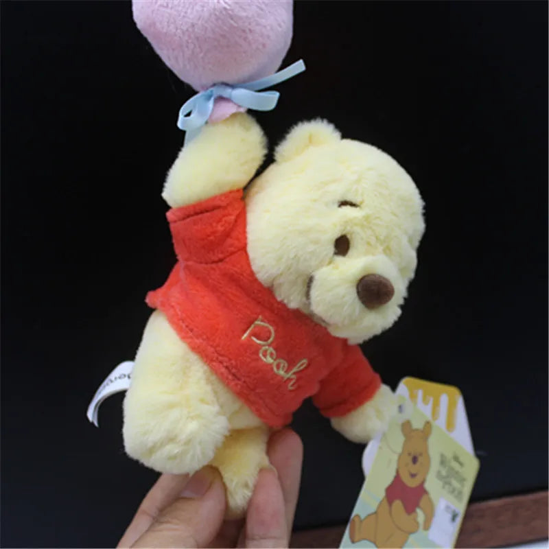 Disney 13cm winnie the pooh the cute  Pooh Bear Plushies Stuffed Movie Anime Bag Pendant Key Chain toys cute animal toys