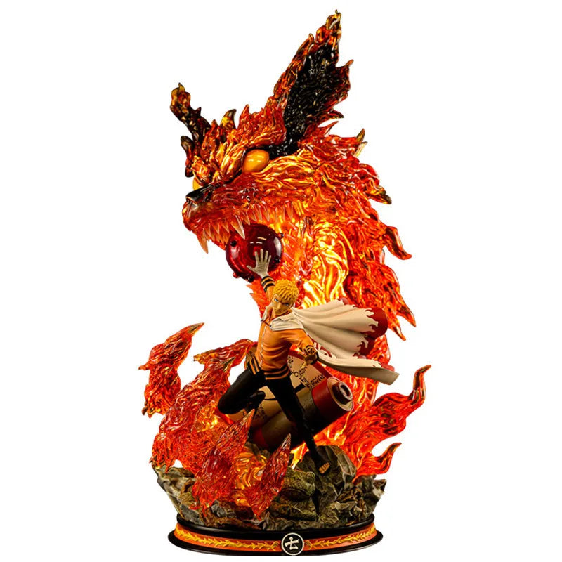 Naruto Shippuden  Anime Model Uzumaki Naruto Tailed Beast Bijuu Mode Action Figure 40cm Statue Collection Toy Kyubi Kurama Figma
