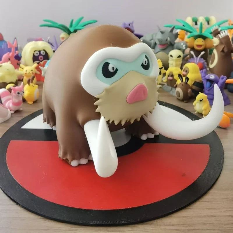 Anime Mamoswine Piloswine Swinub Action Figure Proportion World 1:20 Diy 3D Printing Cartoon Character Desktop Statue Gift Toy