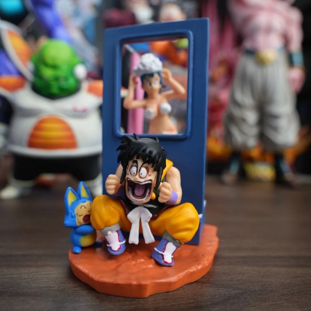 10cm/3.93in Anime Dragon Ball Z Figure Yamcha Bulma Action Figure Collection Figurine Statue Toy Gift