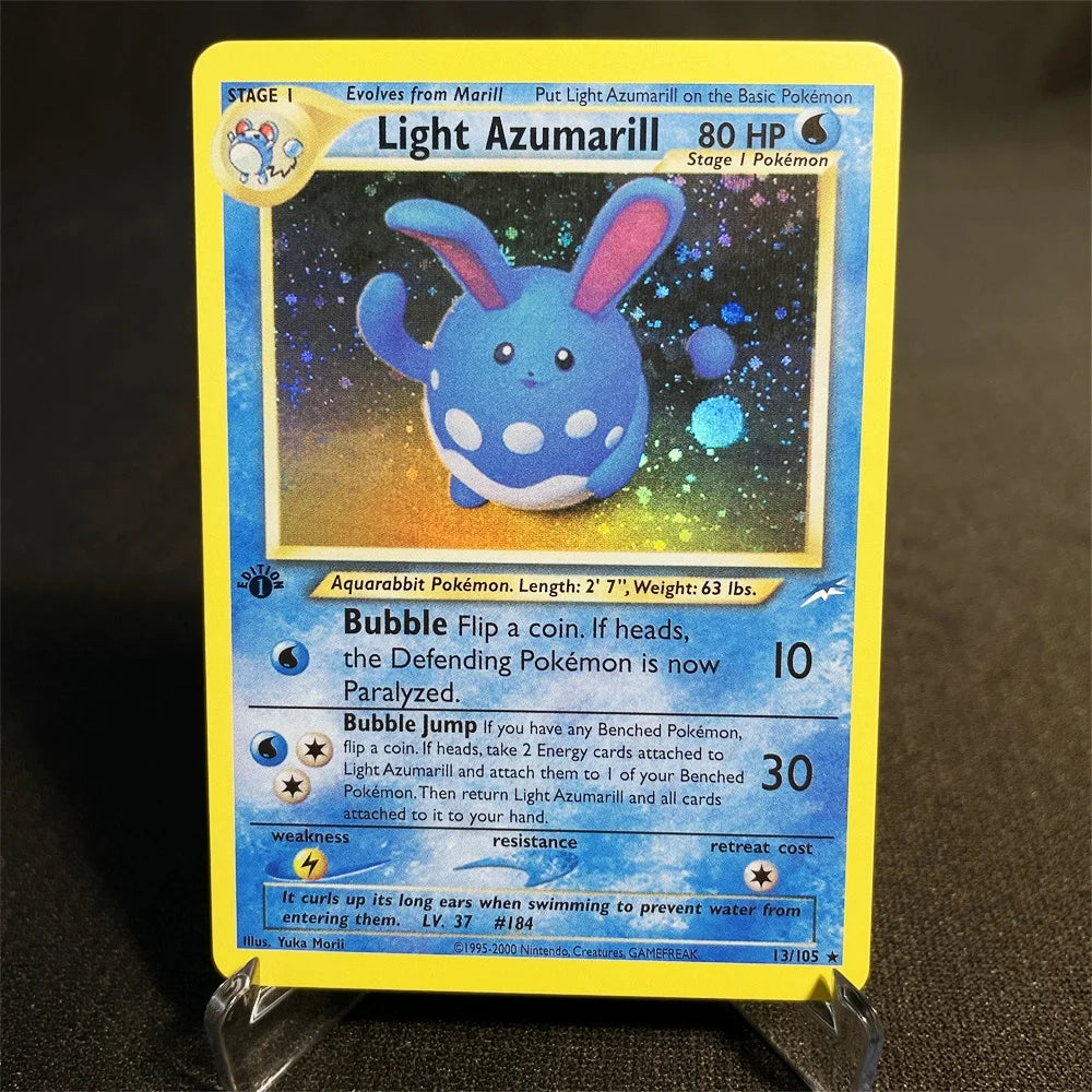 Pokémon Cards Foil Flash Card Neo Destiny Series Celebi Dark Donphan Light Flareon Collection Cards Model Toy Gifts Proxy Card