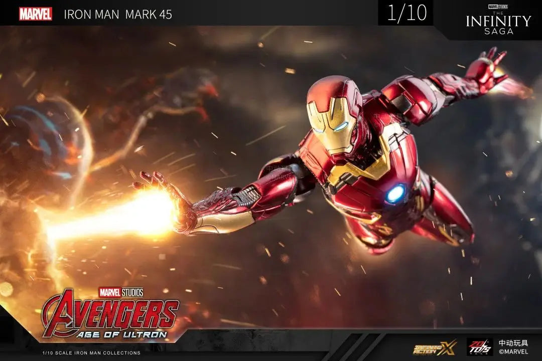 ZD Original Iron Man MK30 Blue Steel 1/10 Iron Patriot MK3 Marvel legends War Machine 10th Anniversary Action Figure Model Gift