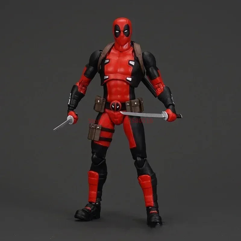 Stock 16cm Anime Deadpool Mafex 082 X-men Action Figures Comic Version Collectable Model Doll Cool Boys Birthday Festival Gifts