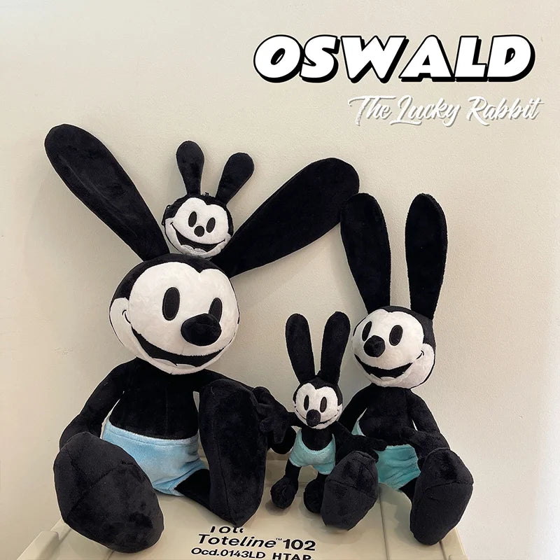 Disney Mickey Plush Toys Oswald The Lucky Rabbit Cute Backpack Keychain Car Pendant Room Decoration Kids Couple Holiday Gift
