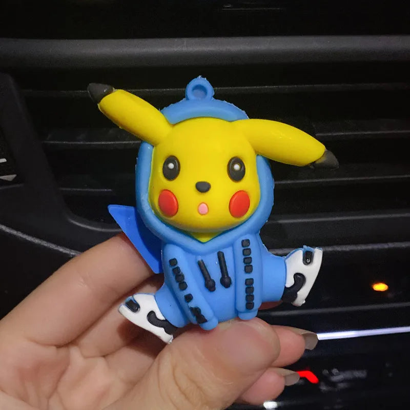 Anime Pokemon Cartoon Pikachu Psyduck Action Figures Car Air Outlet Perfume Clip Decor Auto Air Freshener Interior Accessories