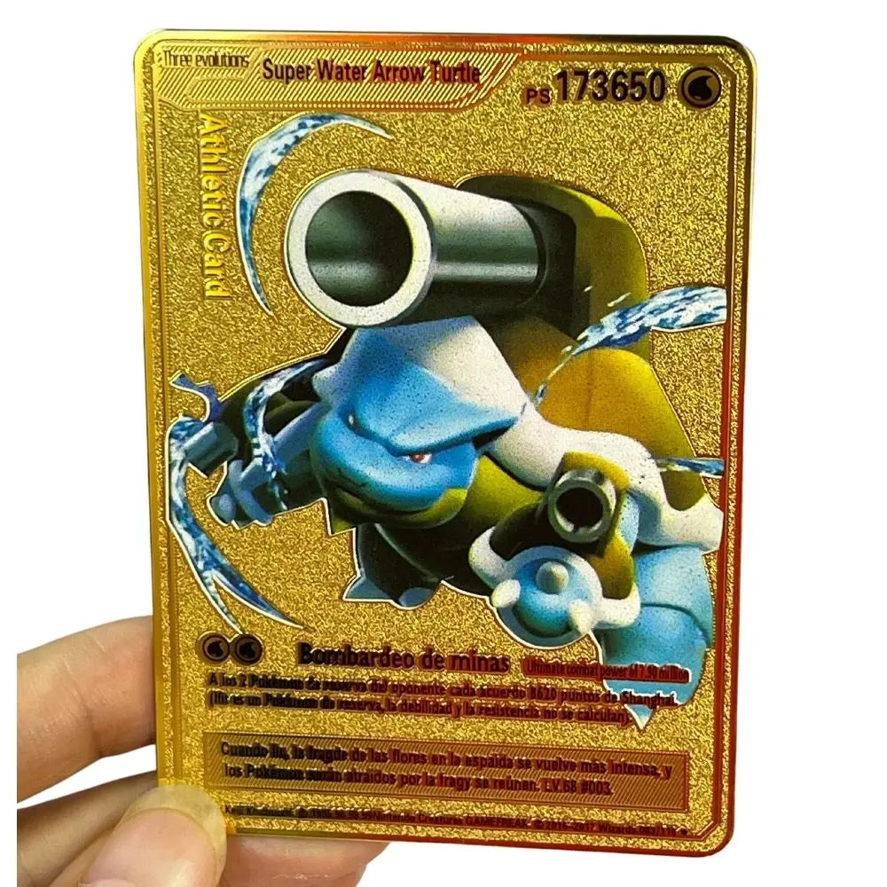 2024 New Spanish Pok é mon Cards Metal Pokemon Letters Spanish Pokemon Iron Cards Mewtwo Pikachu Gx Charizard Vmax Cartas Pok é