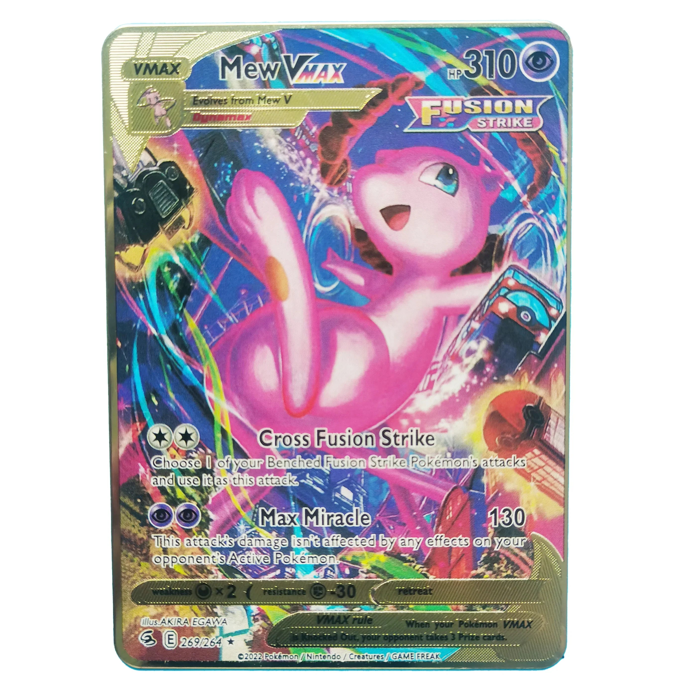 2024 Pokemon English Metal Card Anime Pikachu Charizard Mewtwo Blastoise Vmax Shiny Letters Game Collection Card Kids Toy Gifts