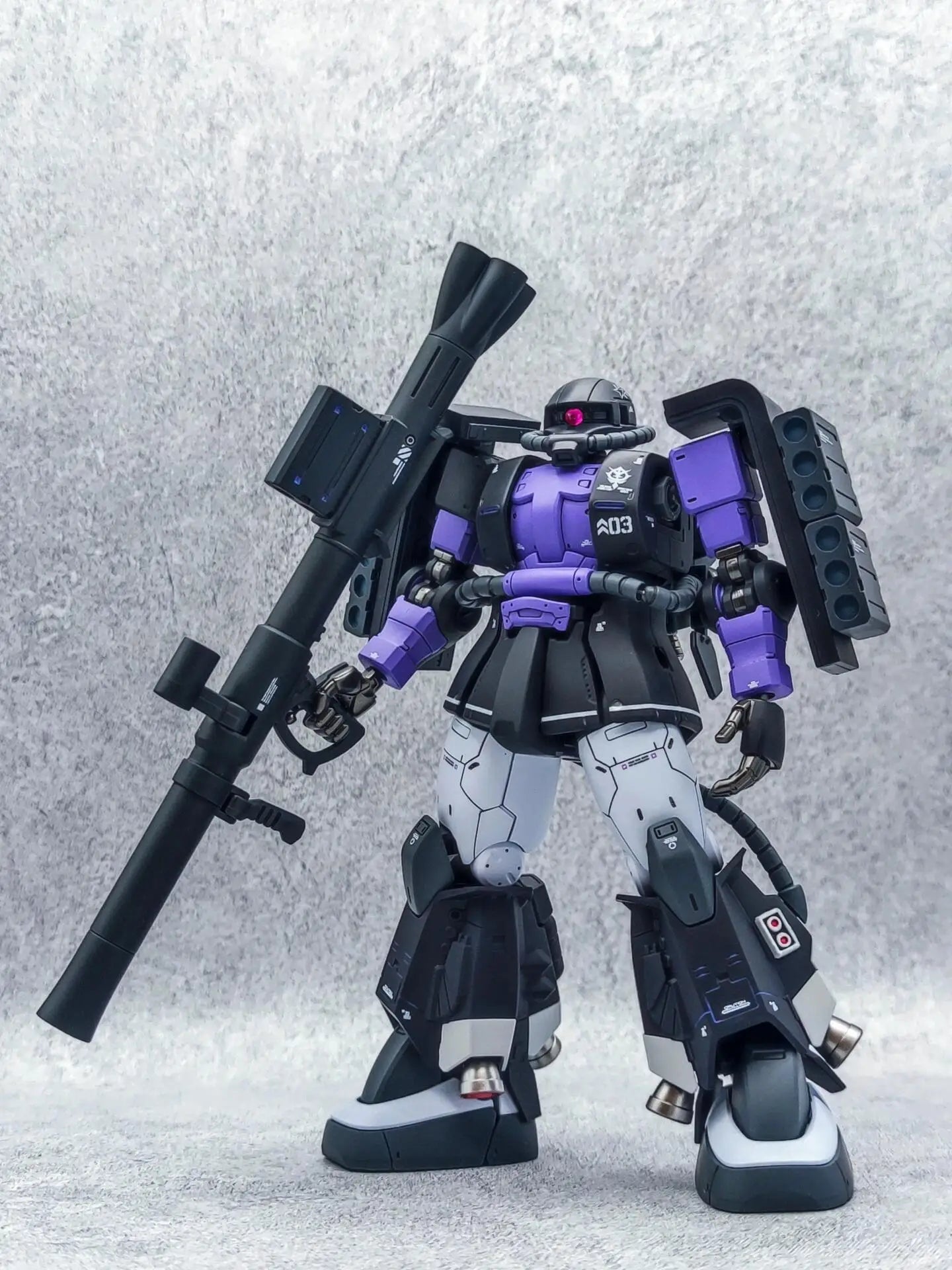 Gaogao Hg 1/144 Zaku Ms-06R-1A Assembly Model Action Model Kit 005 003 Zaku Ii High Sniper Rifle Axe Cannon Mobility Type Robot