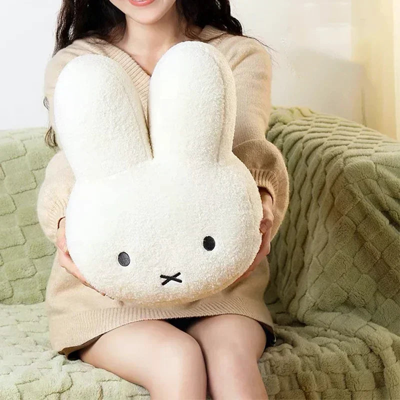 Miffy New Kawaii Plush Pillow Cute Miffy Sweet Doll Toy Creative Room Decoration Cartoon Ornaments Sofa Pillow Birthday Gift