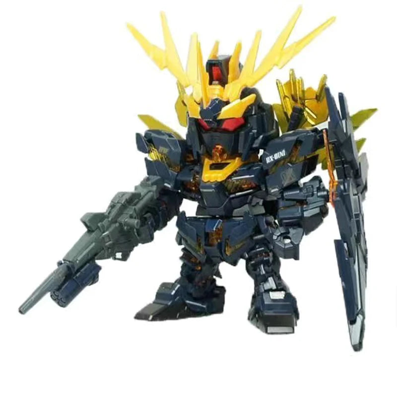 SD GUNDAM Animation Game Peripheral Toys SD UNICORN BANSHEE WING Assembly Toy Anime Figures Action Movable Model Collection