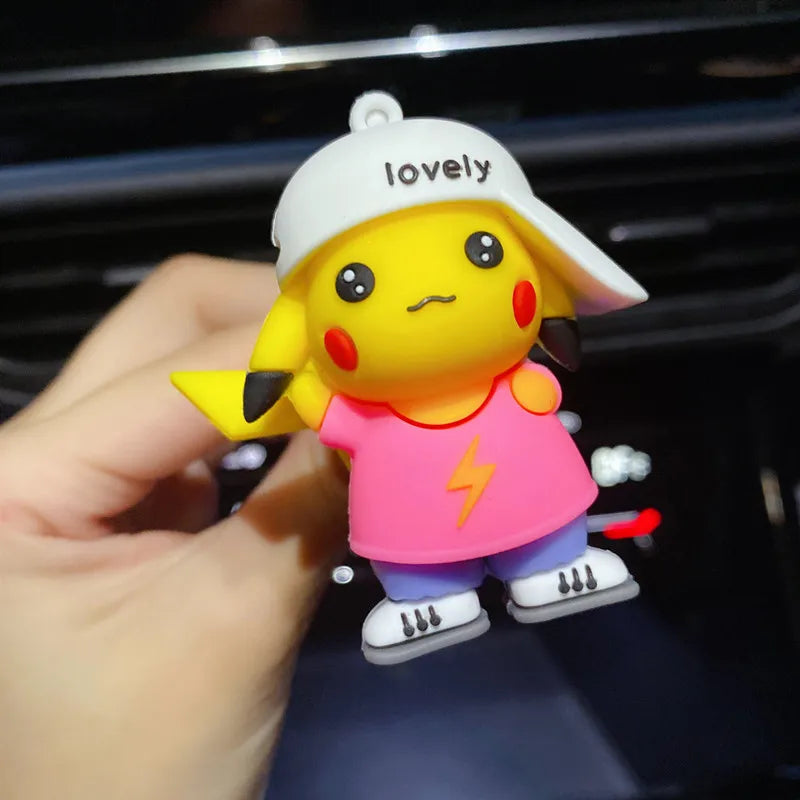 Anime Pokemon Cartoon Pikachu Psyduck Action Figures Car Air Outlet Perfume Clip Decor Auto Air Freshener Interior Accessories