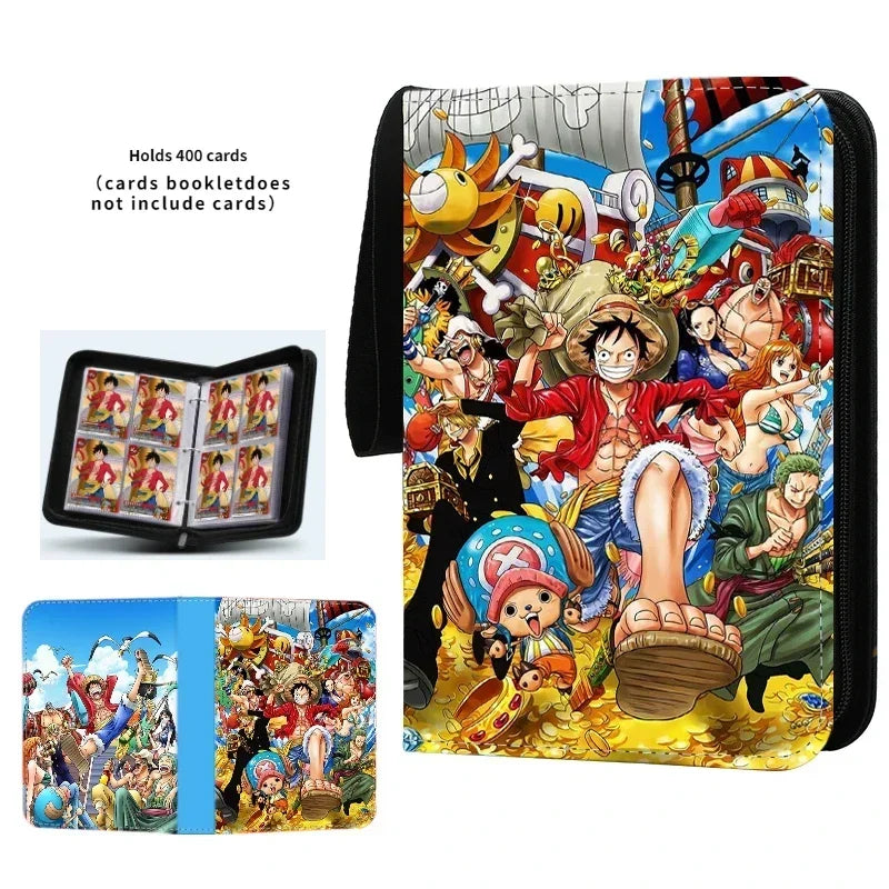 Anime 40-900pcs One Piece Luffy Zoro Card Book Pu Super Large Capacity Card Binder Display Game Collection Card Kids Toy Gift