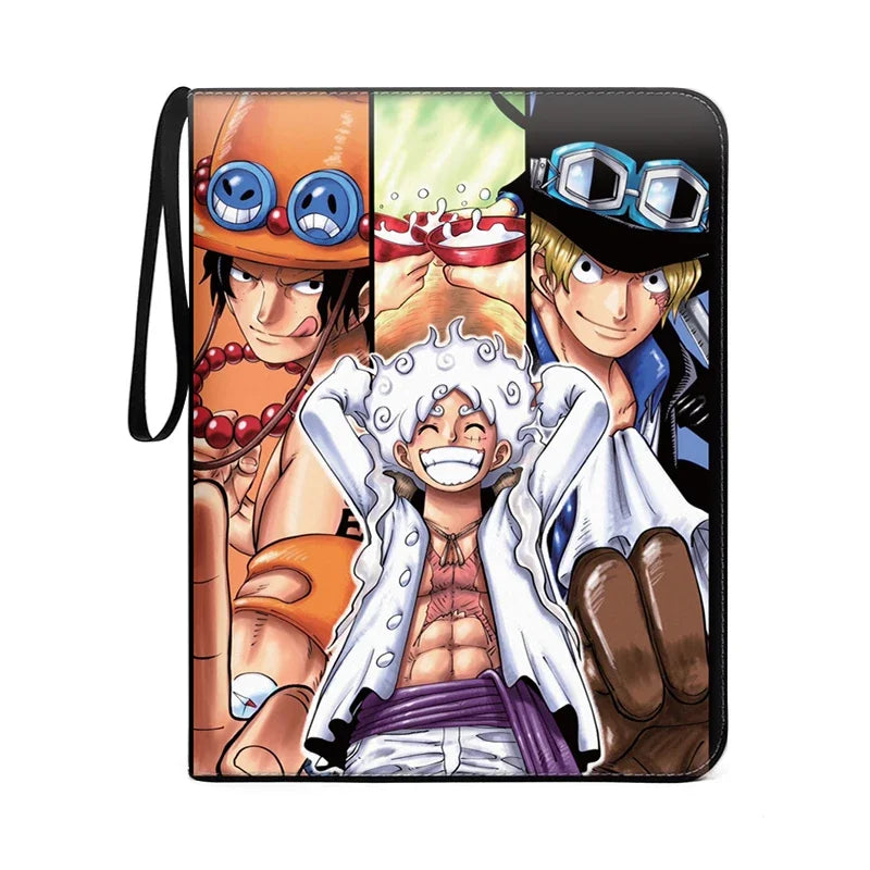 540Pcs 9 Pocket Anime One Piece Luffy Zoro Cards Book zipper PU leather Cards Binder Display Game Collection Card Kids Toy Gift