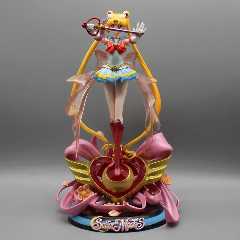 35cm Sailor Moon Figure Tsukino Usagi Action Figures Pvc Statue Model Collection Desk Ornament Standing Toys Girl Birthday Gifts