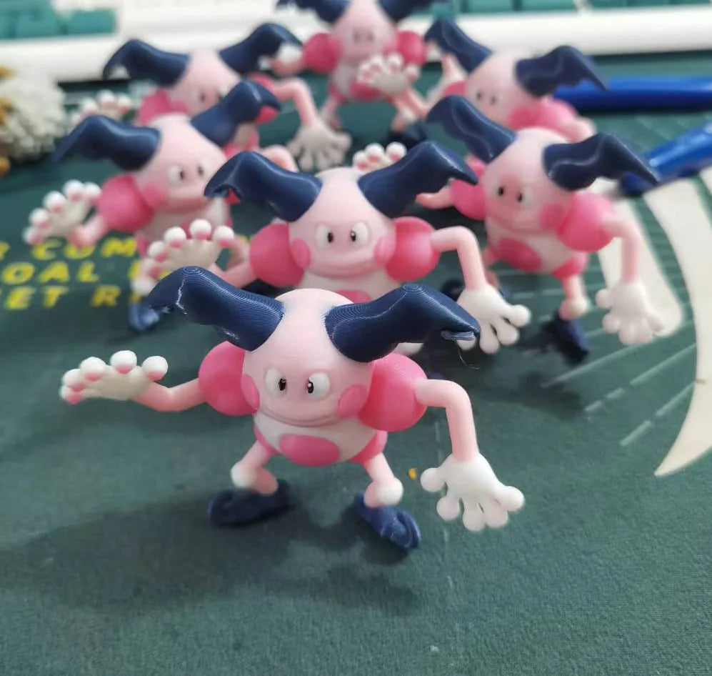 Cartoon Character Mr.Mime Scale World 1:20 Action Figure 3d Print Model Cute Doll Desktop Collection Decoration Kid Toy Gift