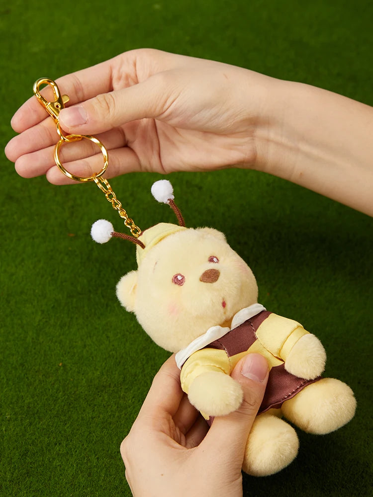 Disney Winnie the Pooh Honey Bee Plush Keychain - Cute Soft Stuffed Animal Toy, Gift for Kids Girls Fans