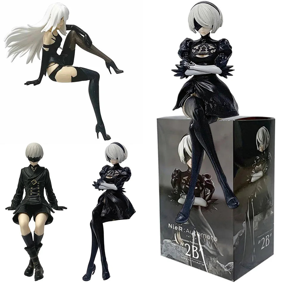 15Cm Anime  Nier:automata Ver1.1A 2B Yorha No. 2 Type B Premium Chokonose Figure PVC Model Collectible Toys