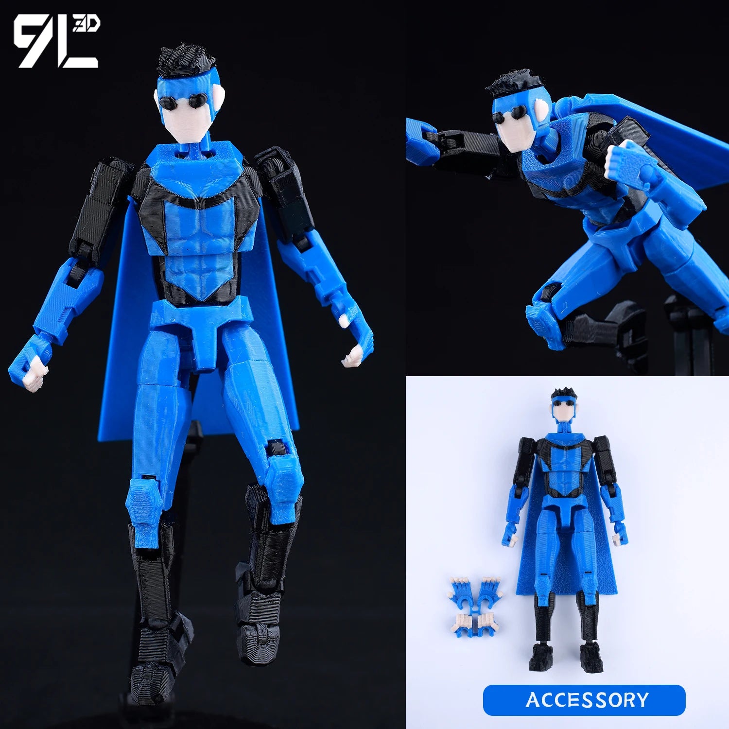 VIP-Dropshipping 9L3D Printed Anime Characters Lucky Dummy 13 Action Figures Multi-Jointed Movable Shapeshift Mannequin Toys