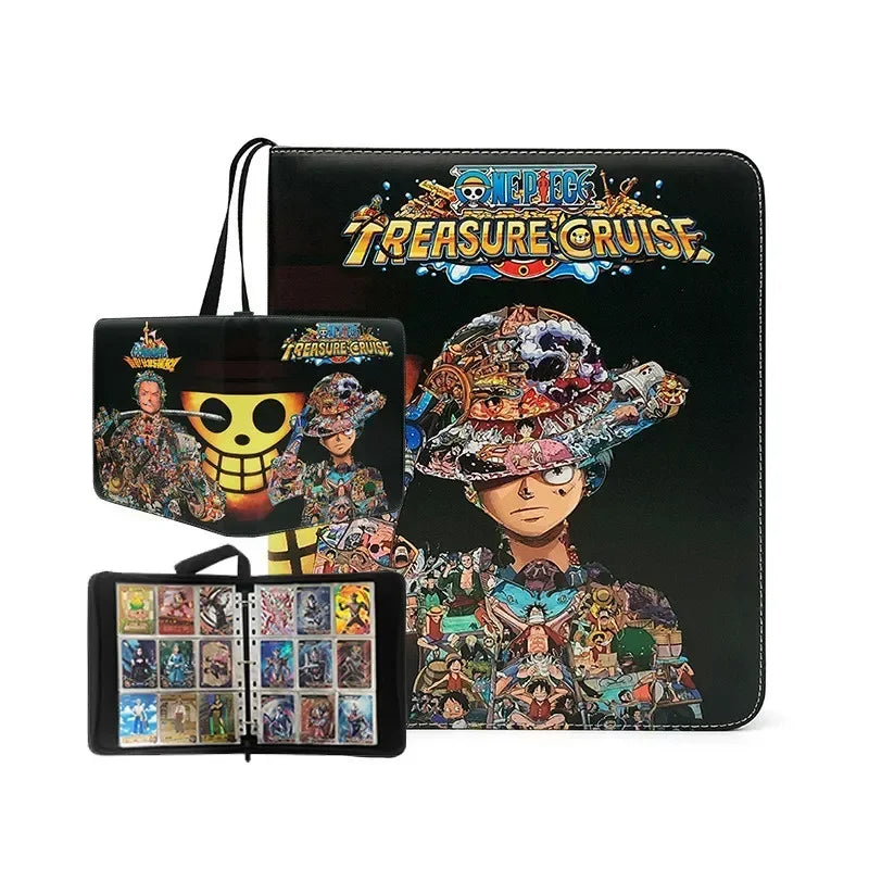 540Pcs 9 Pocket Anime One Piece Luffy Zoro Cards Book zipper PU leather Cards Binder Display Game Collection Card Kids Toy Gift