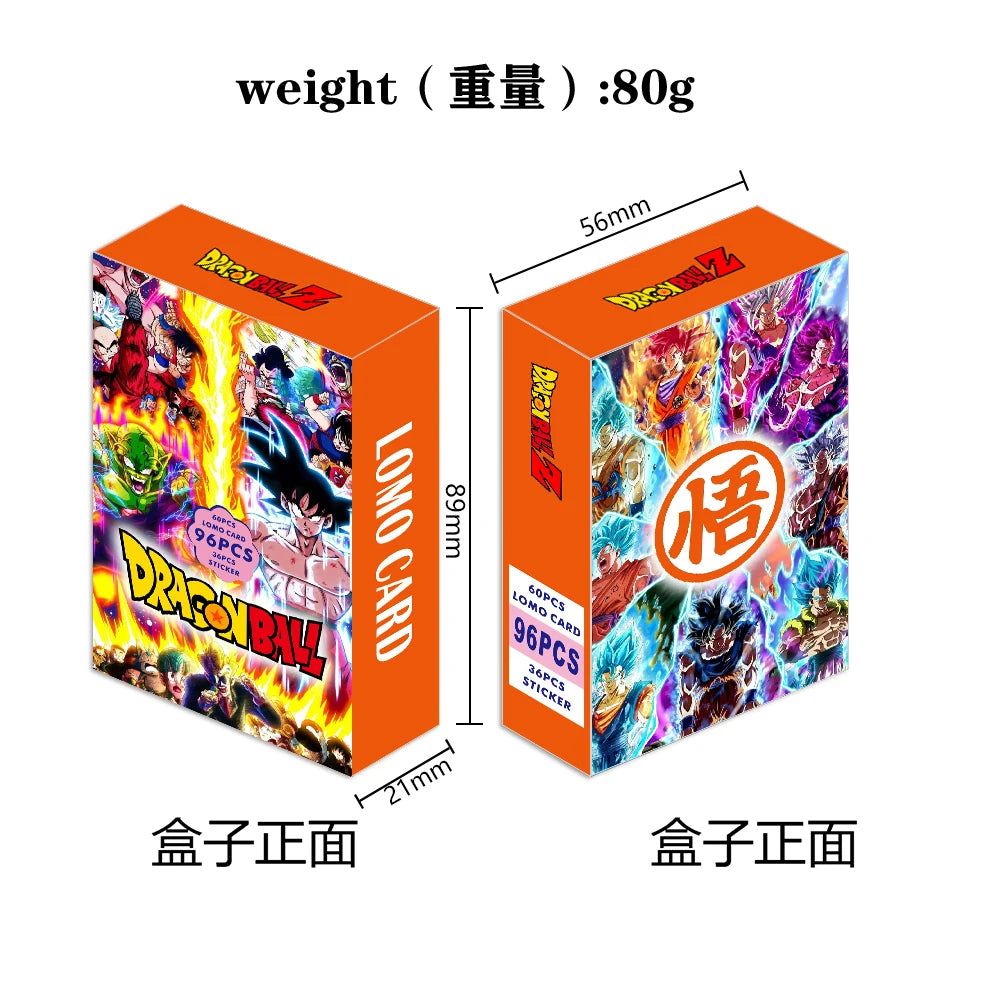 Naruto Japanese Anime Lomo Card One Piece 1pack/96pcs Card Games With Stickers Message Photo Gift For Anime Fan Game Collection