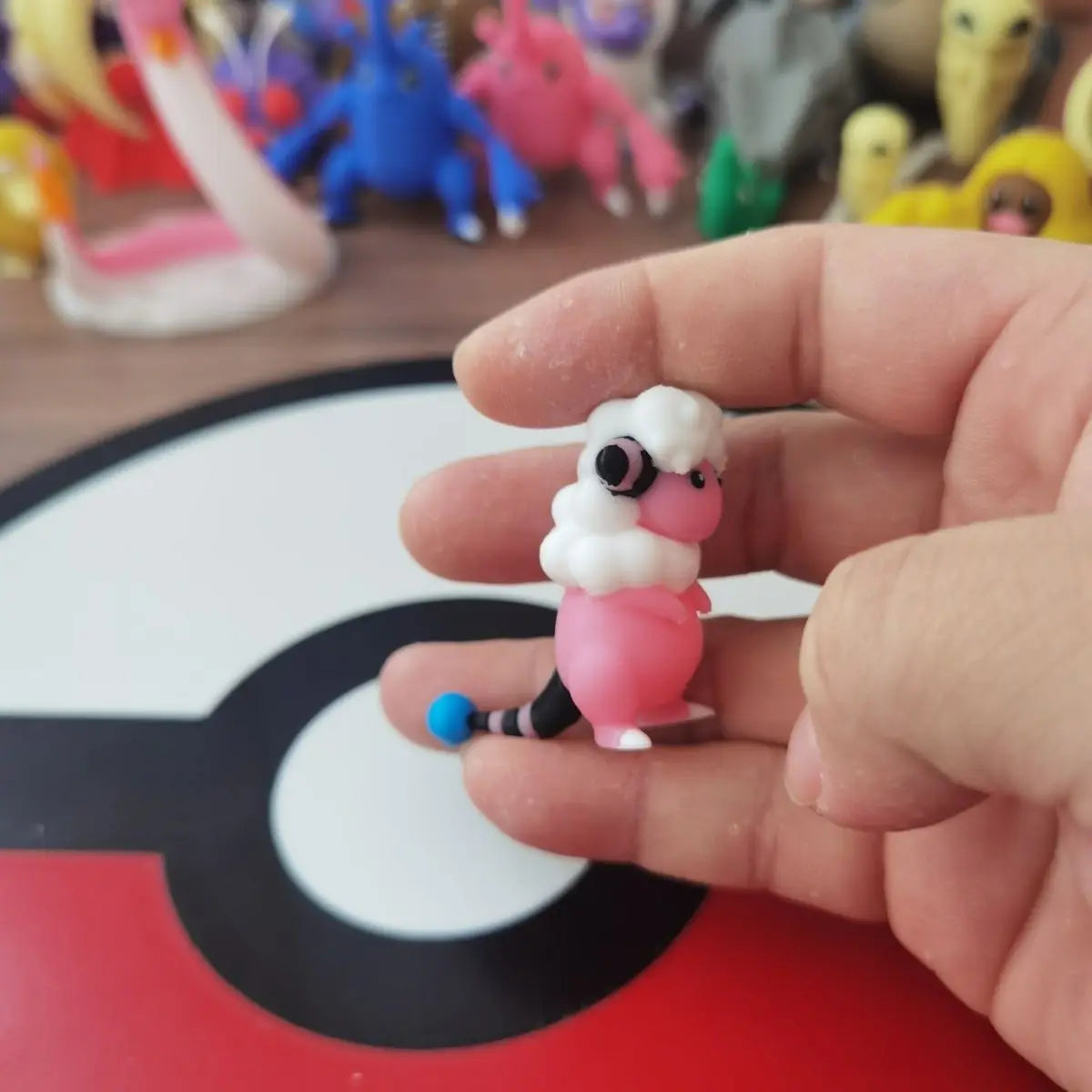 1:20 Anime Mareep Flaaffy Ampharos Figure Proportion World Diy 3D Printing Cute Cartoon Character Desktop Model Children Gift