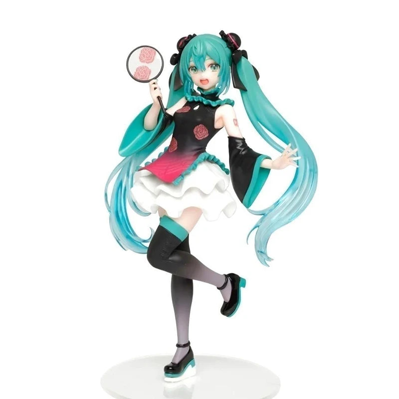 20cm Hatsune Miku Cheongsam Anime Action Figure Collection Model Figurine Decoration Hobbies Cartoon Decor Toys Birthday Gifts
