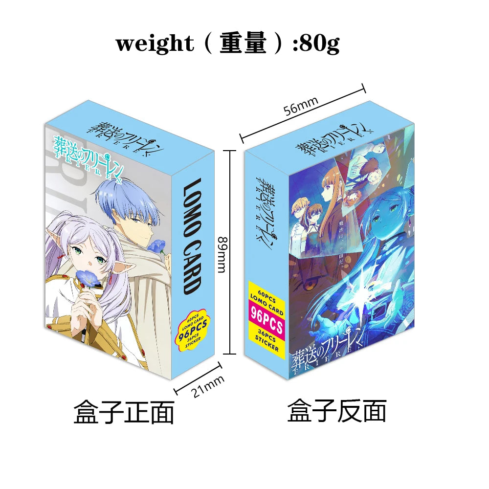 Naruto Japanese Anime Lomo Card One Piece 1pack/96pcs Card Games With Stickers Message Photo Gift For Anime Fan Game Collection