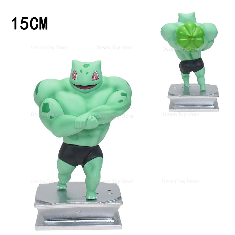 13 Styles Pokemon Muscle Figures Fitness Magikarp Snorlax Dugtrio Psyduck Squirtle Bulbasaur Gengar PVC Action Model Figures Toy