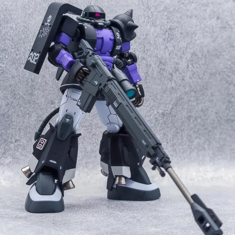 Gaogao Hg 1/144 Zaku Ms-06R-1A Assembly Model Action Model Kit 005 003 Zaku Ii High Sniper Rifle Axe Cannon Mobility Type Robot