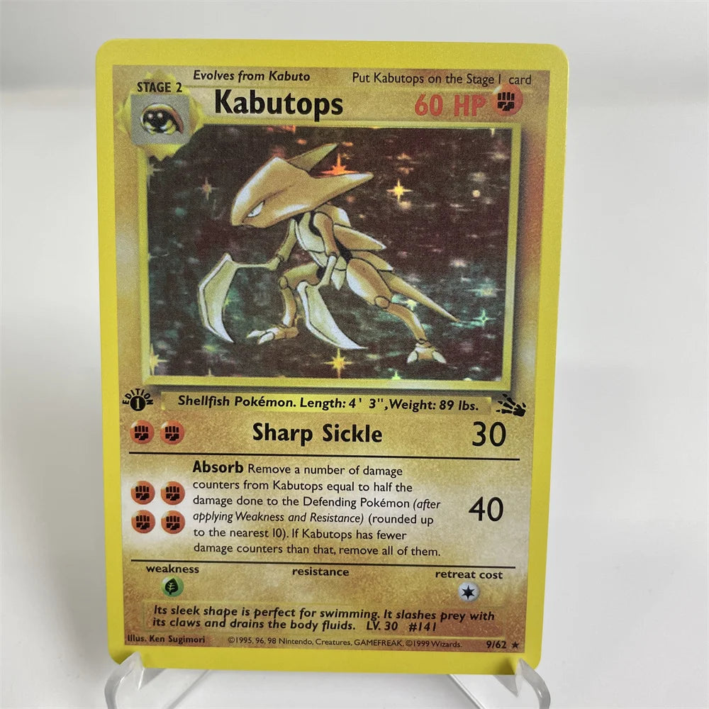 Holographic PKM Collection Cards PTCG Proxy Card Blue Core Paper Card Kids PKM Vaporeon/SnorlaxDragonite/Blastoise