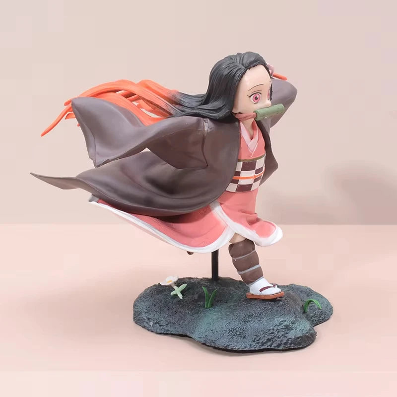 Animation Character Demon Slayer GK Kamado Nezuko Running Posture Car Desktop Ornament Home Crafts Small Figurines & Miniatures