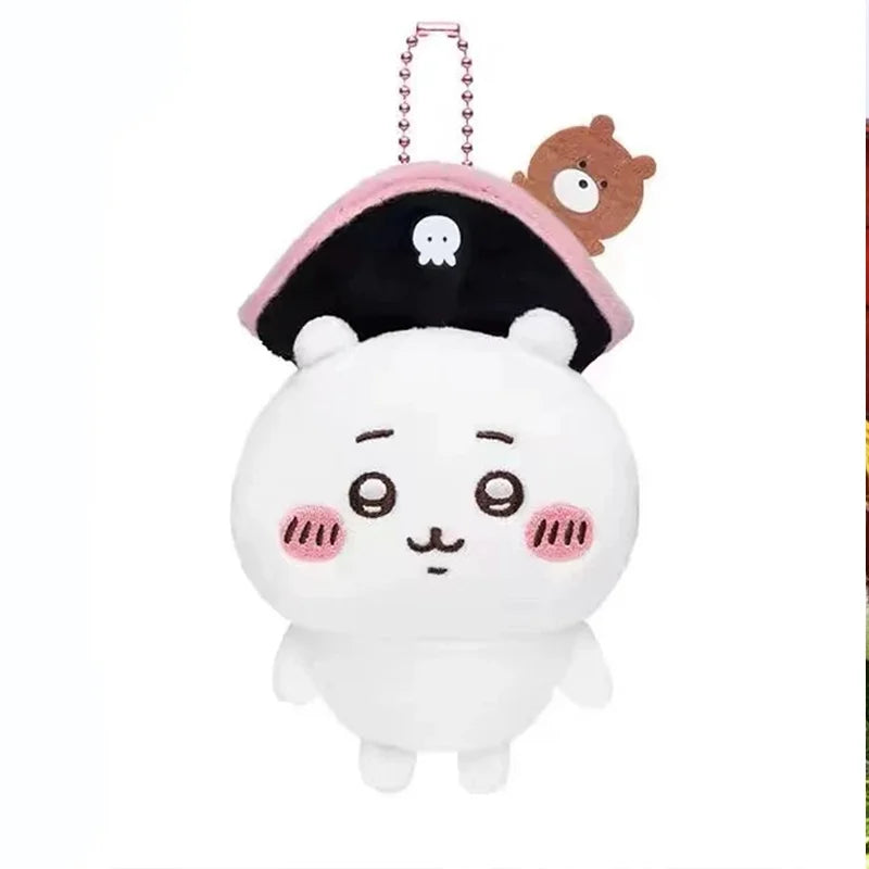 Kawaii Chiikawa Hachiware Plush Toy Usagi Cute Anime Pirate Series Girl Cartoon Backpack Pendant Doll Girl Holiday Gift
