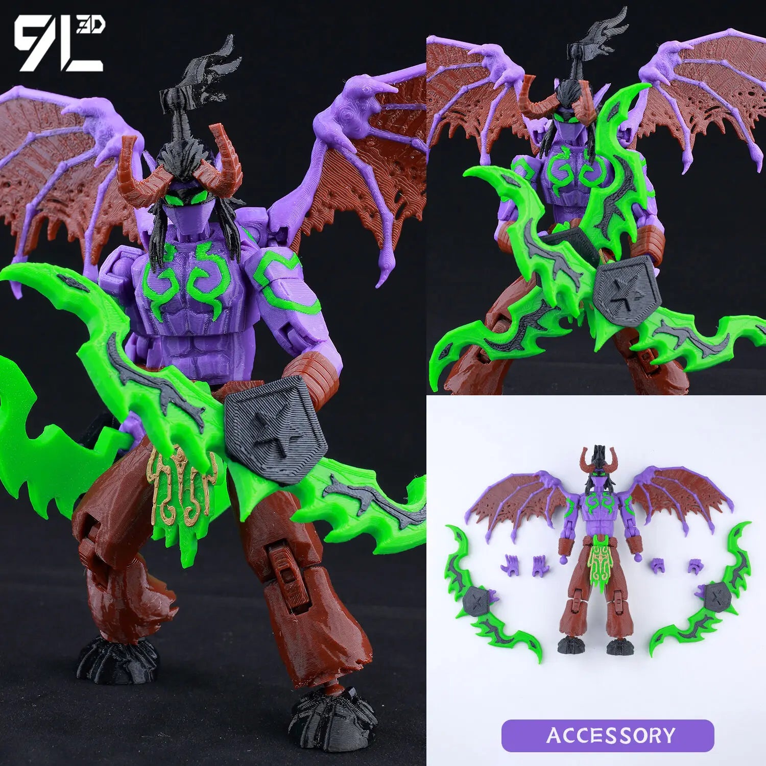 9L 3D Printed Demon Slayer Tanjiro Kamado Lucky Dummy 13 Movable Shapeshift Action Figures Mannequin Toys for Anime Fans