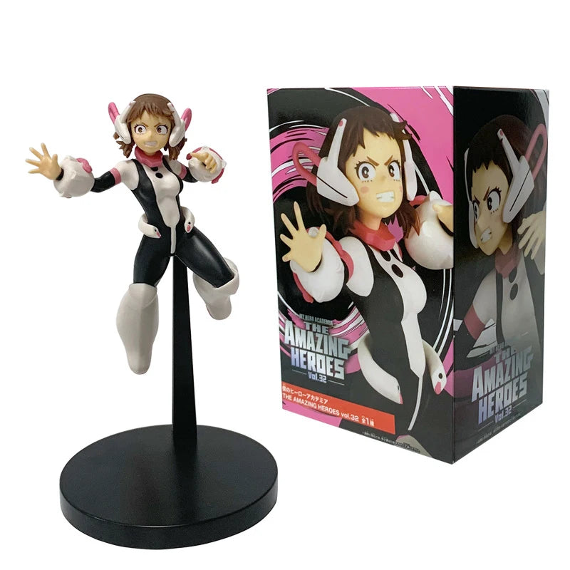 18cm MHA Figure – Ochaco Uraraka / Izuku Midoriya / Katsuki Bakugo Anime Heroes PVC Action Statue Collectible Model Toy Gift